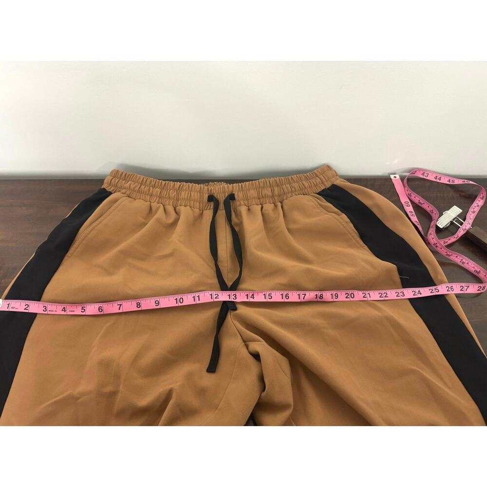 Lane Bryant Straight Leg Pants Camel/Tan with Black Side Stripes — Size 16 - Picture 10 of 10